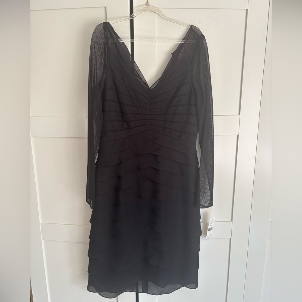 eliza j formal dresses with sleeves | | Eliza J Black Long Sleeve Dress Sheer Details Size 2 Nwt Cocktail beach wedding gown